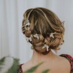wedding hair updo butterflies