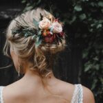 bridal hairstyle flowers